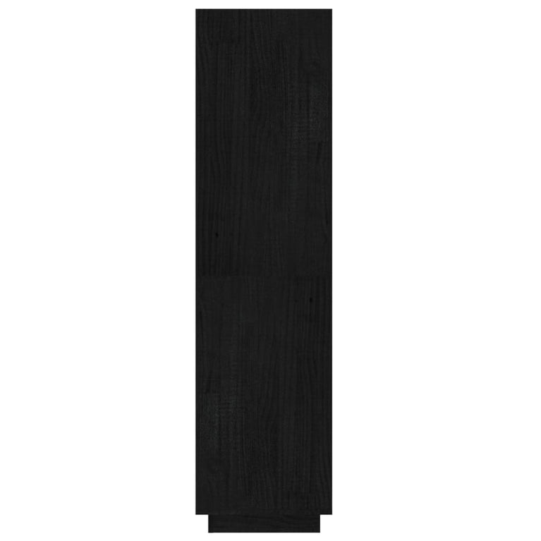 Boekenkast/kamerscherm 60x35x135 cm massief grenenhout zwart MeubelReus