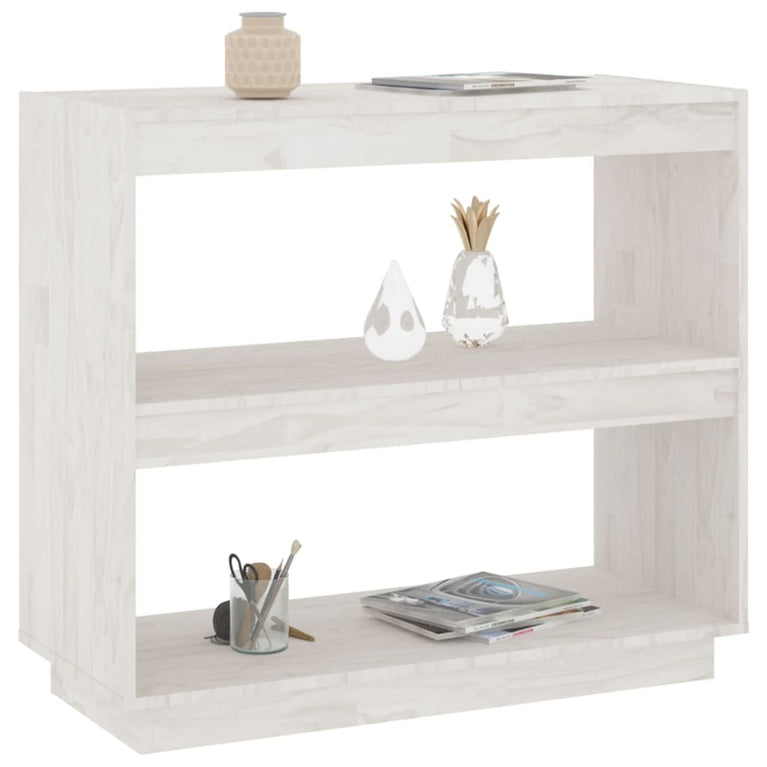 Boekenkast 80x35x71 cm massief grenenhout wit MeubelReus