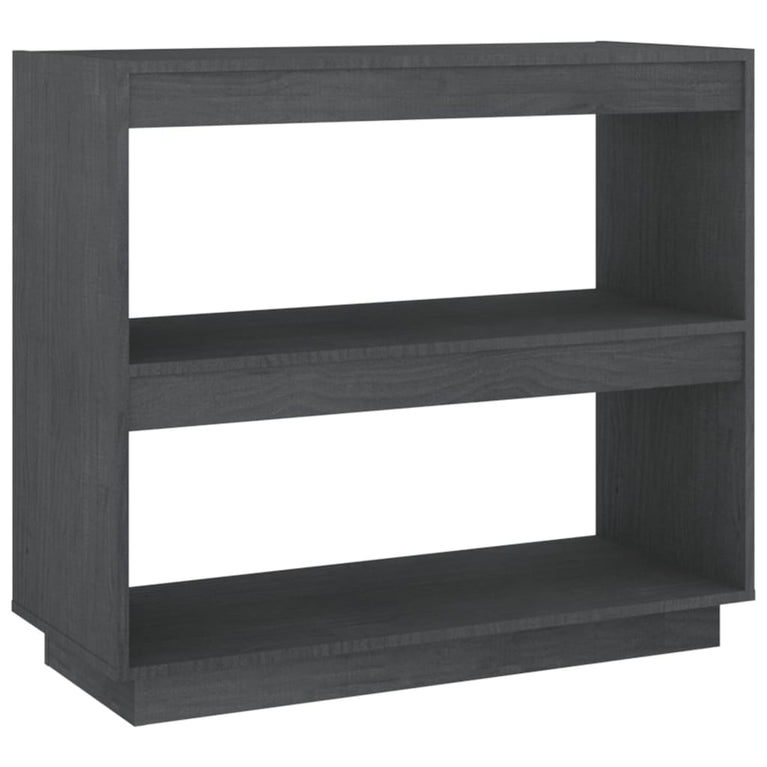 Boekenkast 80x35x71 cm massief grenenhout grijs MeubelReus