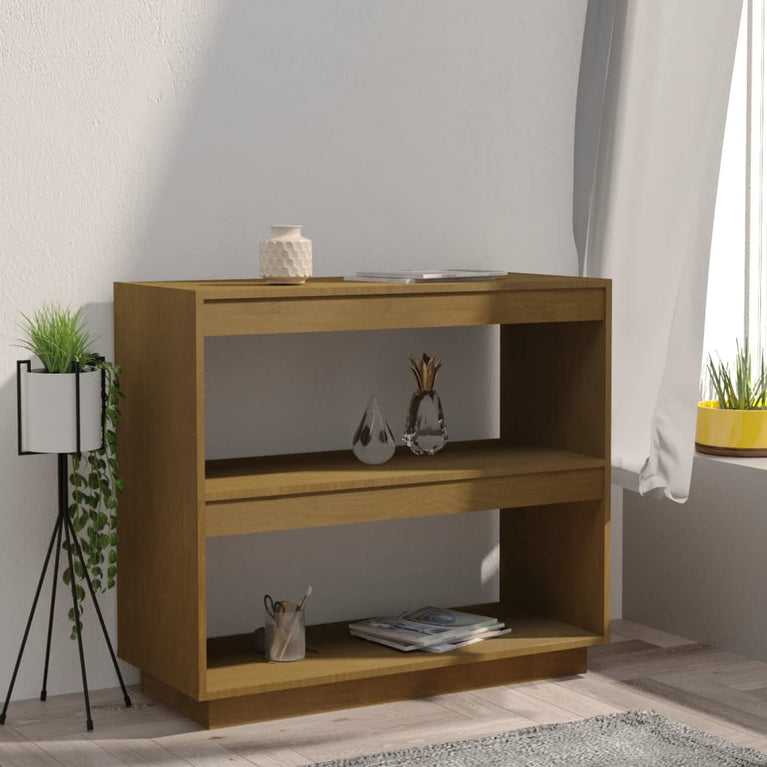 Boekenkast 80x35x71 cm massief grenenhout honingbruin MeubelReus