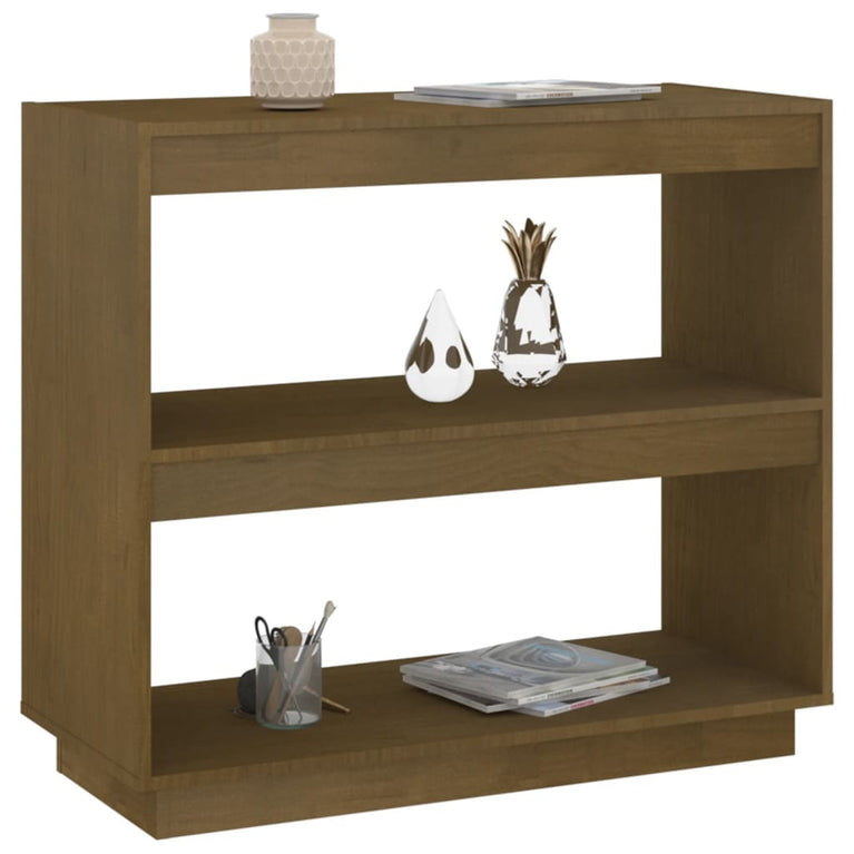 Boekenkast 80x35x71 cm massief grenenhout honingbruin MeubelReus