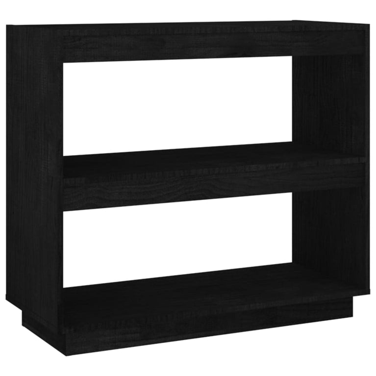 Boekenkast 80x35x71 cm massief grenenhout zwart MeubelReus