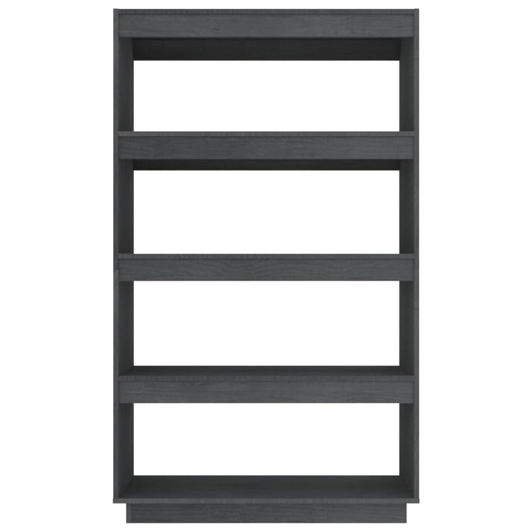 Boekenkast/kamerscherm 80x35x135 cm massief grenenhout grijs MeubelReus