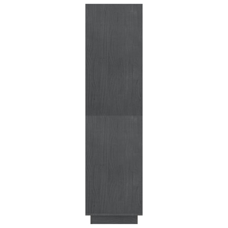 Boekenkast/kamerscherm 80x35x135 cm massief grenenhout grijs MeubelReus