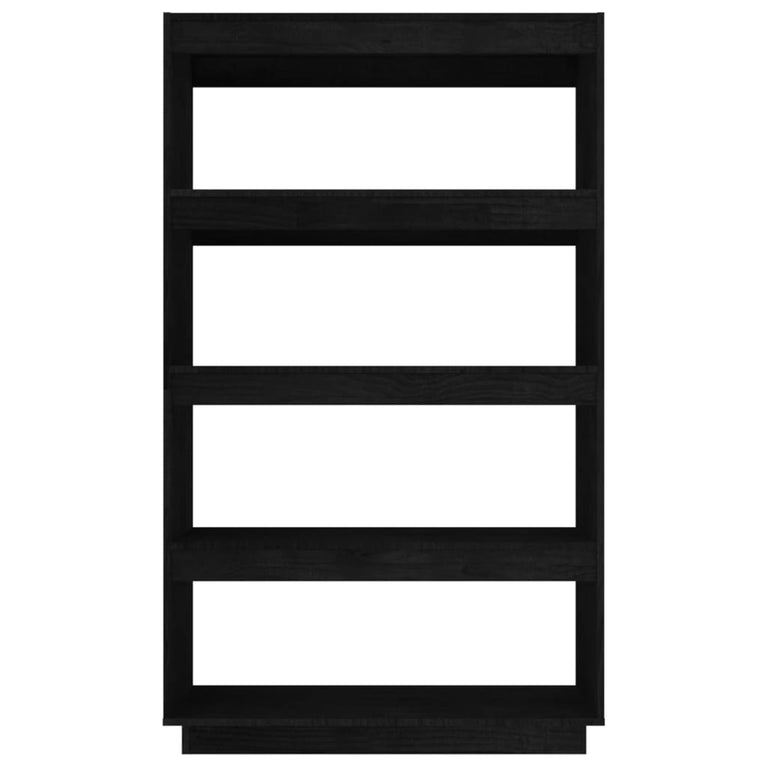 Boekenkast/kamerscherm 80x35x135 cm massief grenenhout zwart MeubelReus
