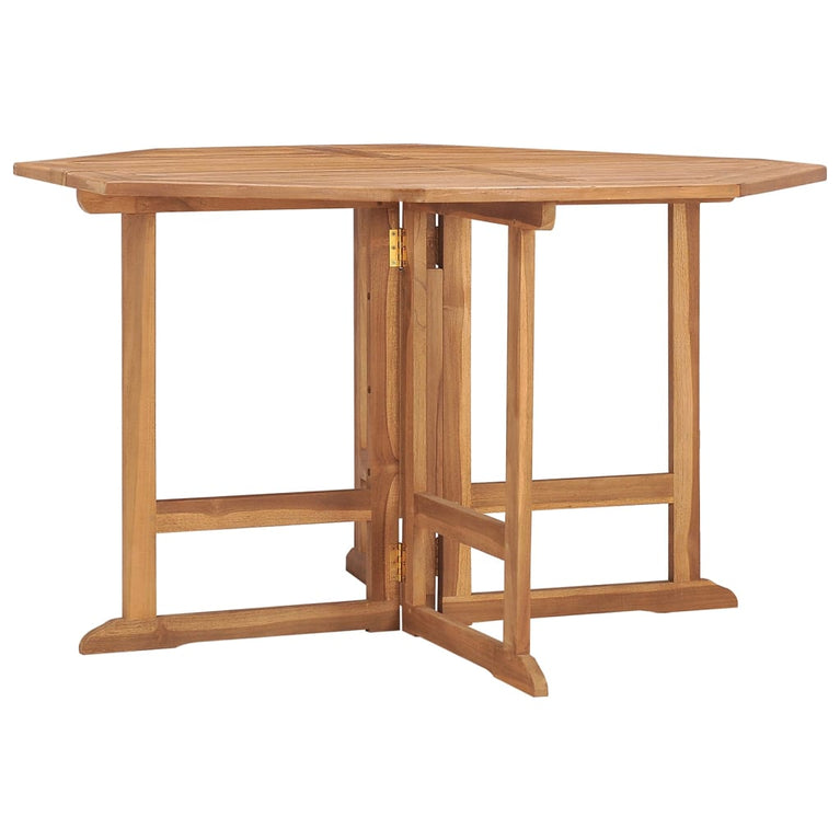 Tuintafel inklapbaar 110x110x75 cm massief teakhout MeubelReus