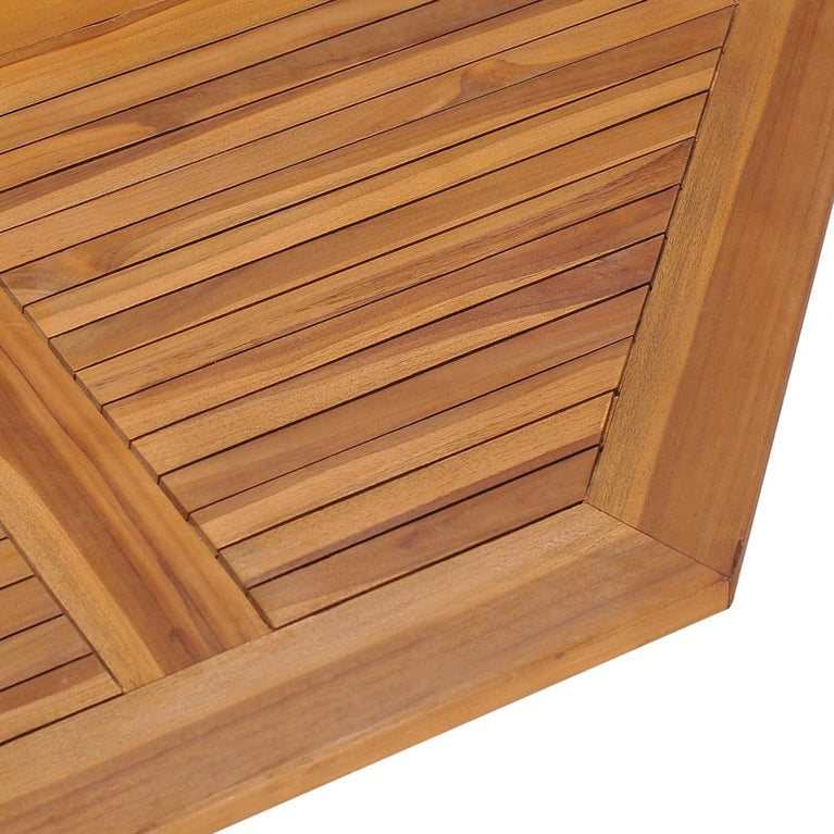 Tuintafel inklapbaar 110x110x75 cm massief teakhout MeubelReus