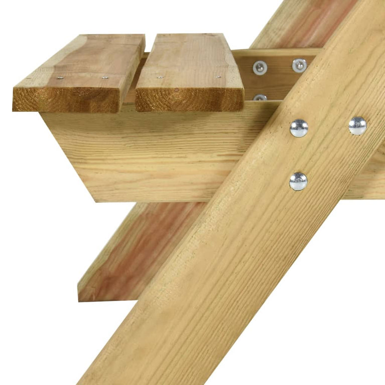 Picknicktafel met banken 110x123x73 cm geïmpregneerd grenenhout MeubelReus