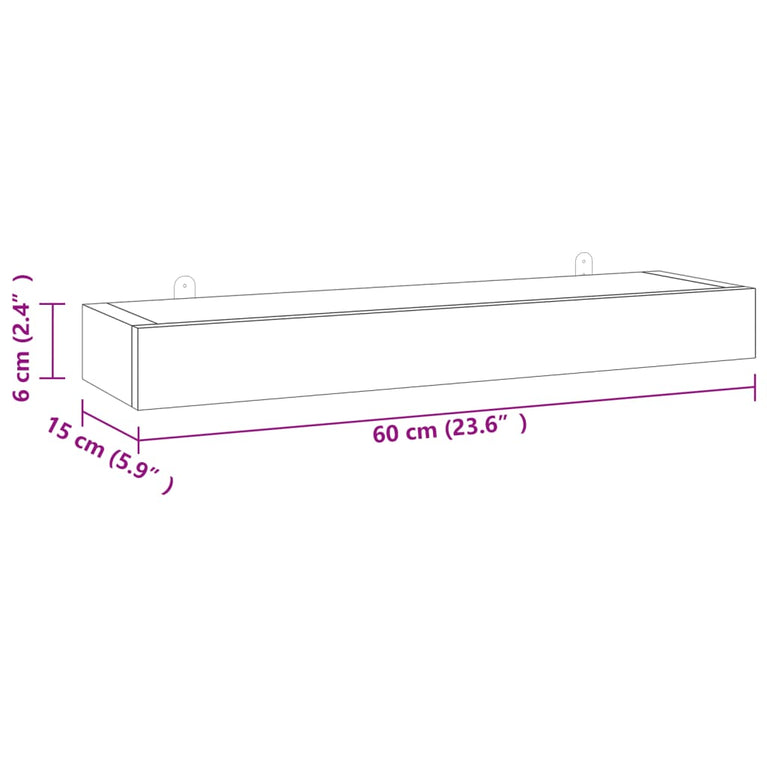 Wandschappen 2 st 60x15x6 cm massief teakhout