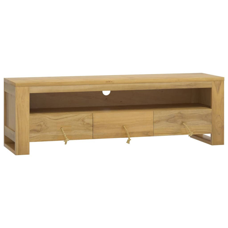 Tv-meubel 110x30x35 cm massief teakhout MeubelReus