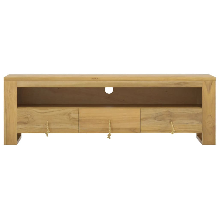 Tv-meubel 110x30x35 cm massief teakhout MeubelReus