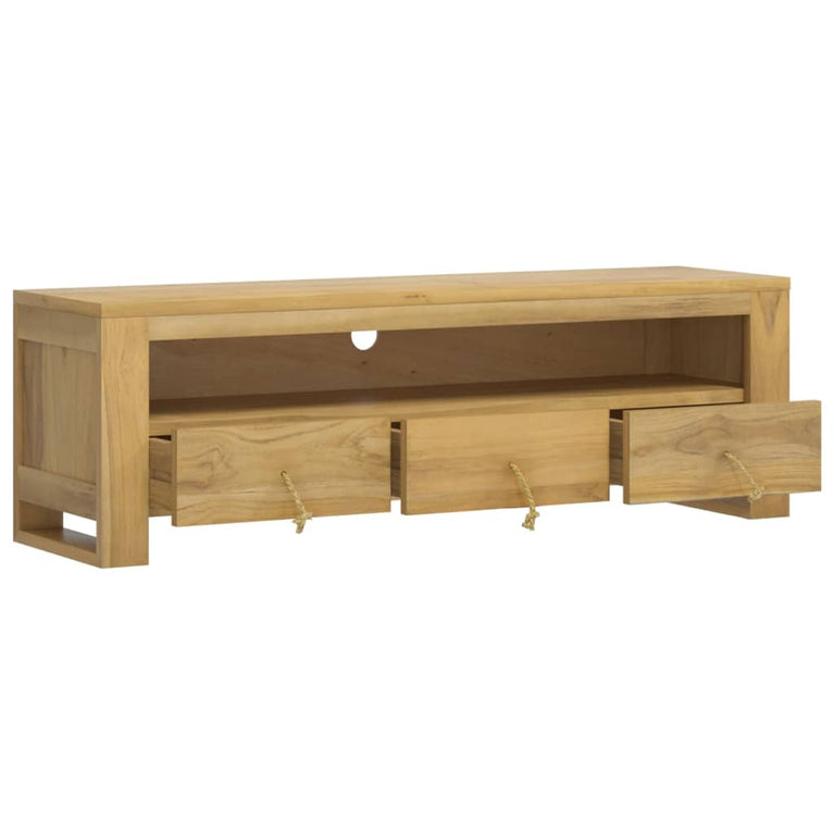 Tv-meubel 110x30x35 cm massief teakhout MeubelReus