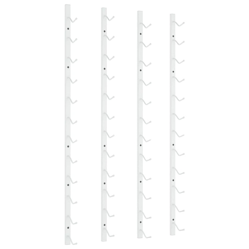 Wijnrekken 2 st voor 12 flessen wandmontage ijzer wit MeubelReus