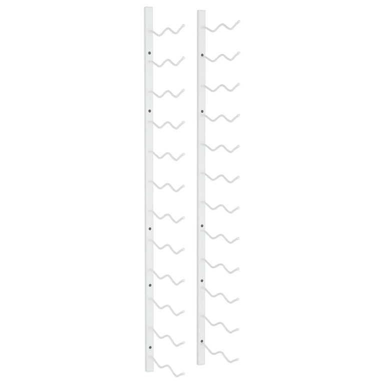 Wijnrek voor 24 flessen wandmontage ijzer wit MeubelReus