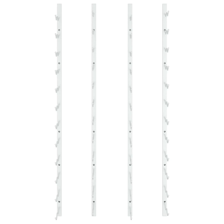 Wijnrekken 2 st wandmontage voor 24 flessen ijzer wit MeubelReus