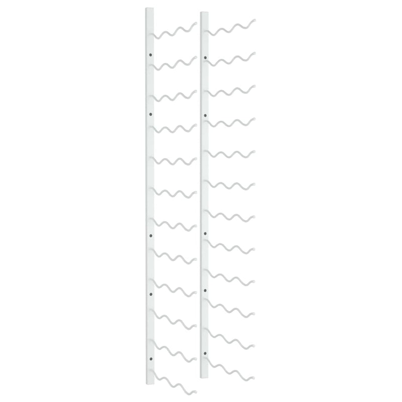 Wijnrek voor 36 flessen wandmontage ijzer wit
