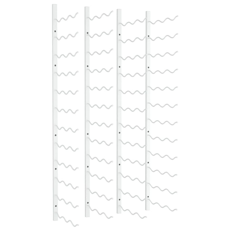 Wijnrekken 2 st voor 36 flessen wandmontage ijzer wit MeubelReus