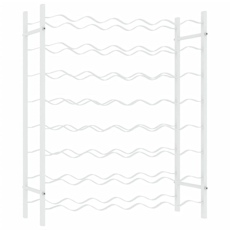 Wijnrek voor 48 flessen metaal wit MeubelReus