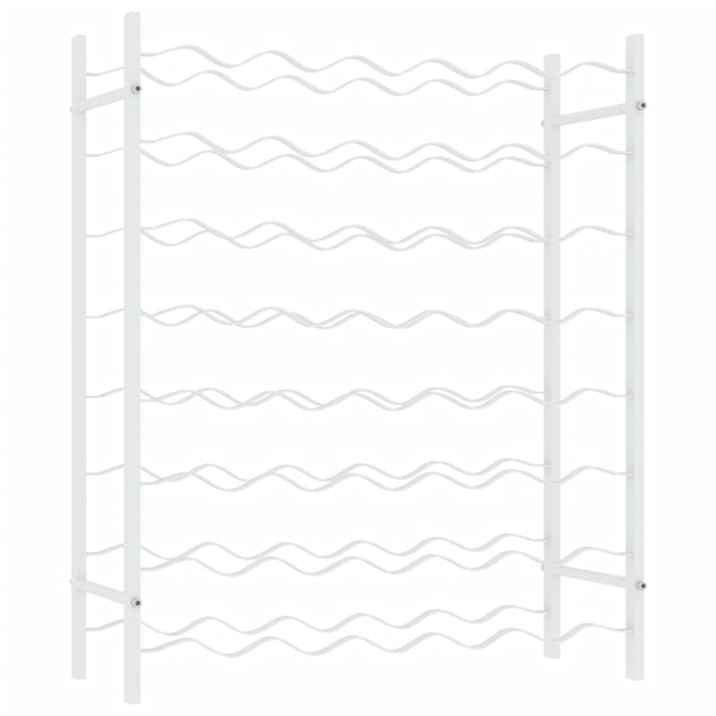 Wijnrek voor 48 flessen metaal wit MeubelReus
