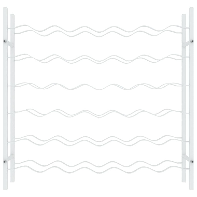 Wijnrek voor 36 flessen metaal wit MeubelReus
