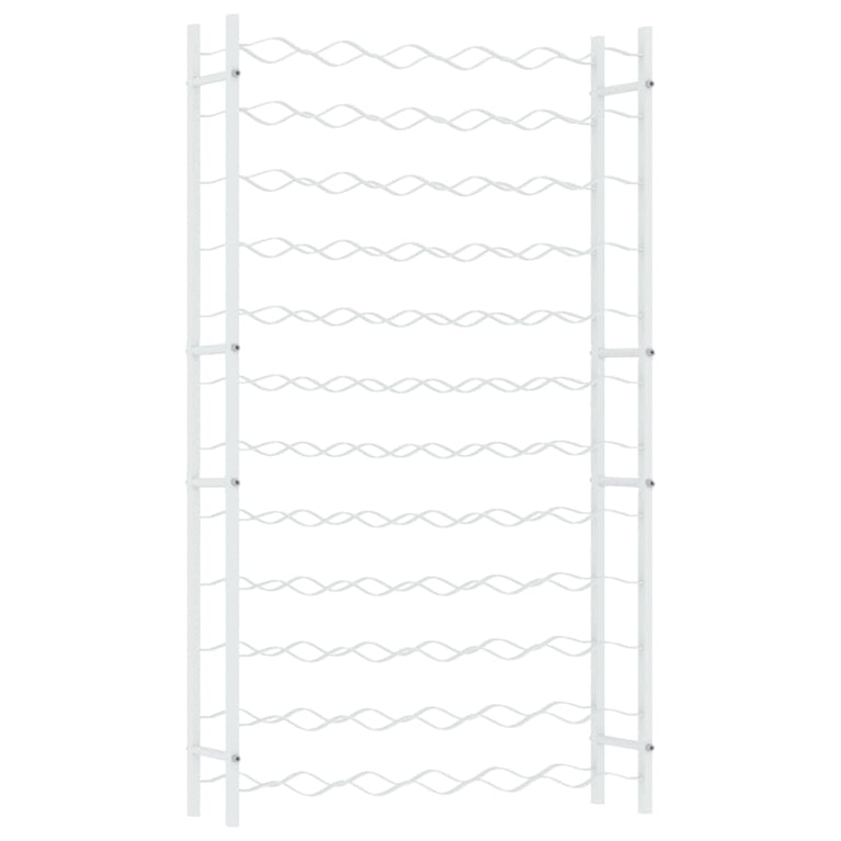 Wijnrek voor 72 flessen metaal wit