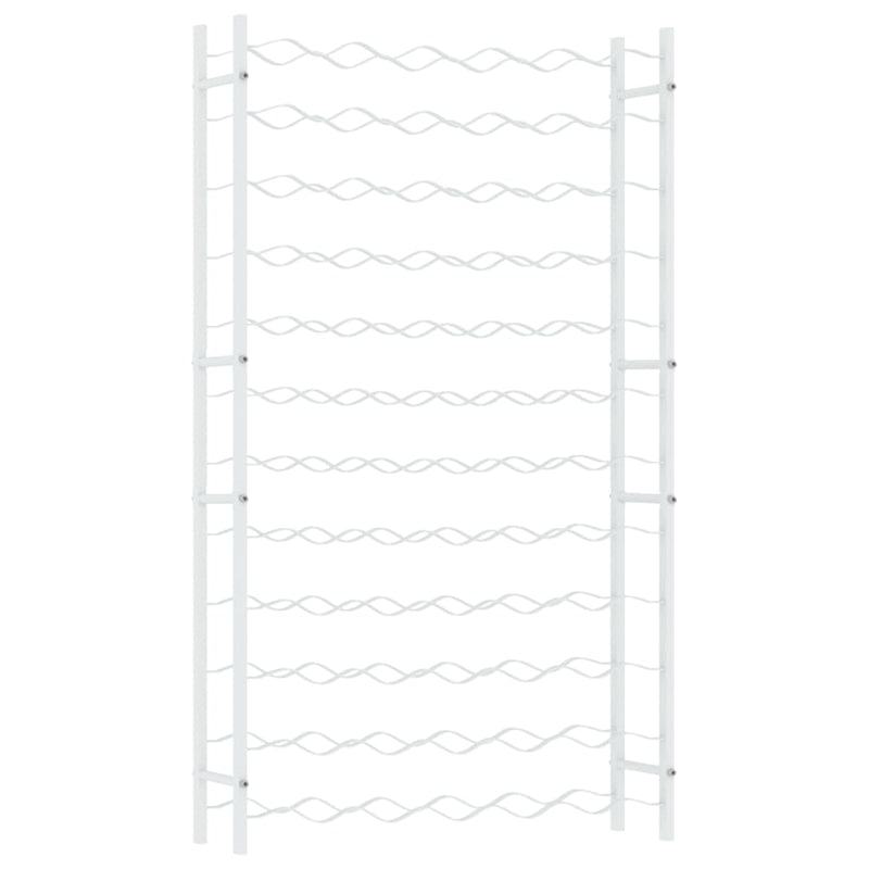 Wijnrek voor 72 flessen metaal wit