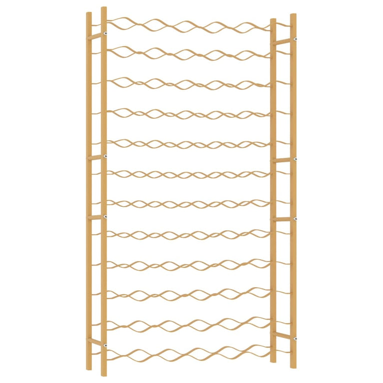 Wijnrek voor 72 flessen metaal goudkleurig