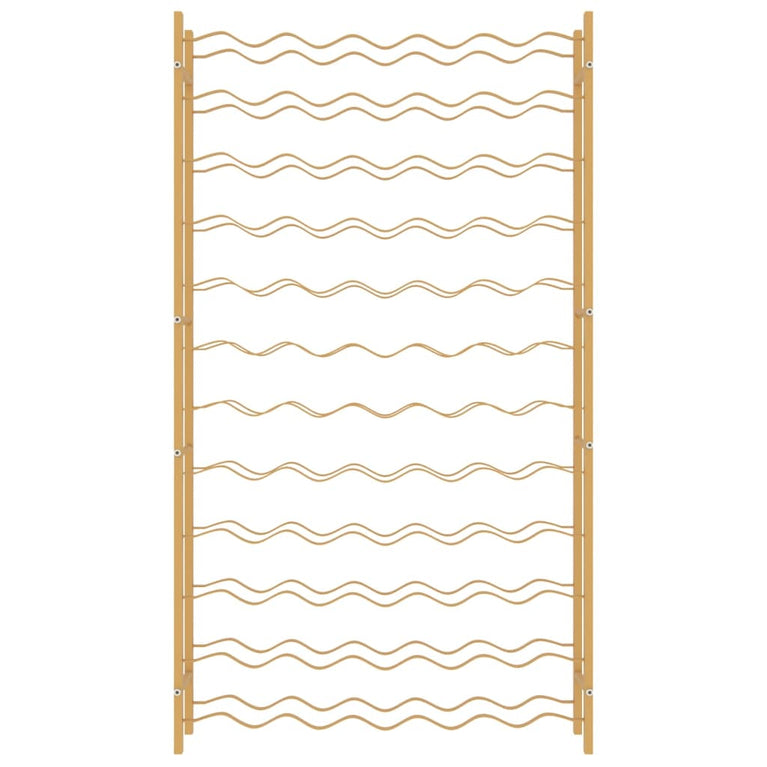 Wijnrek voor 72 flessen metaal goudkleurig