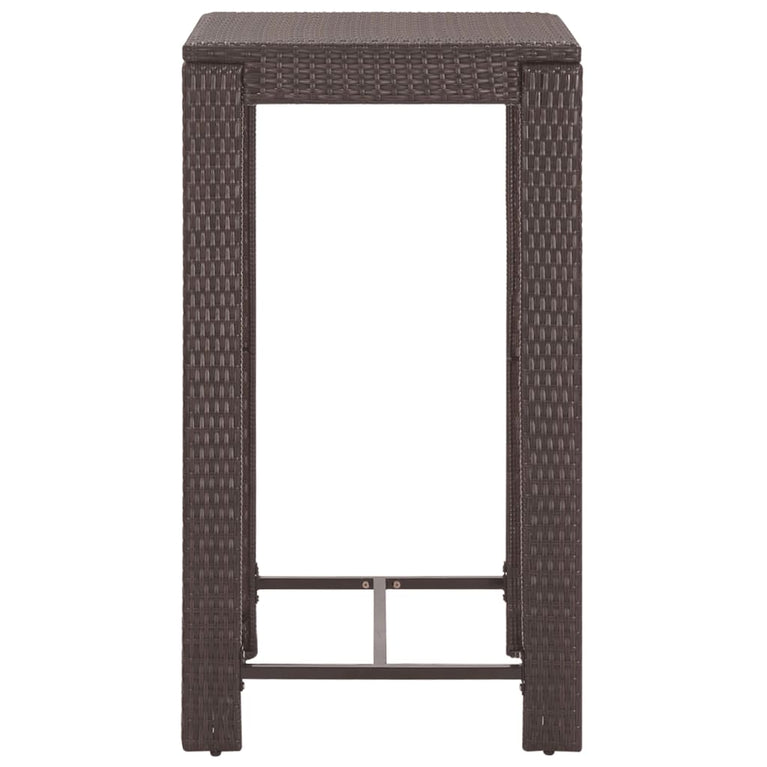 3-delige Tuinbarset met kussens poly rattan bruin MeubelReus