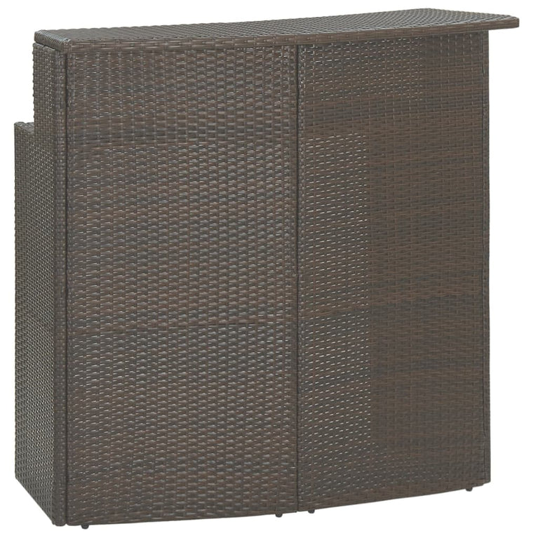 3-delige Tuinbarset met kussens poly rattan bruin MeubelReus