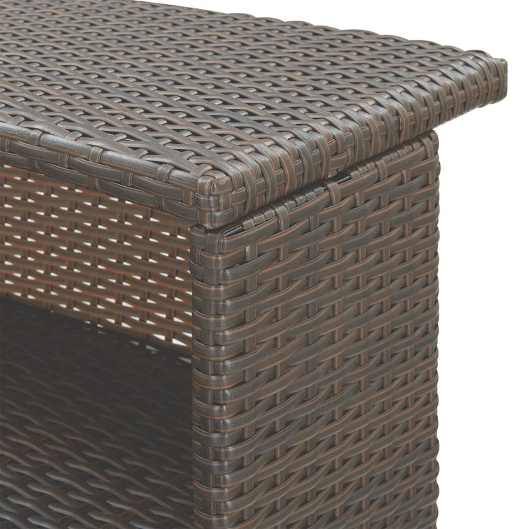 3-delige Tuinbarset met kussens poly rattan bruin MeubelReus