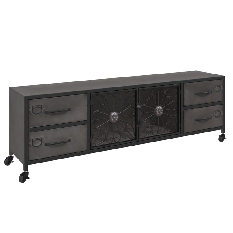 Tv-meubel 110x30x40 cm ijzer zilverkleurig MeubelReus