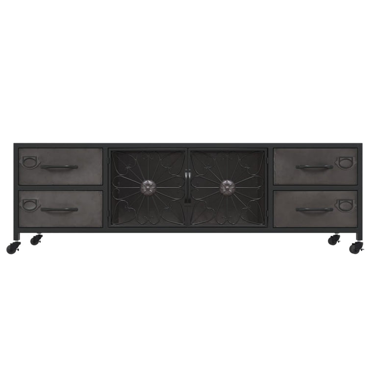 Tv-meubel 110x30x40 cm ijzer zilverkleurig MeubelReus