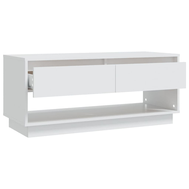 Tv-meubel 102x41x44 cm bewerkt hout wit MeubelReus
