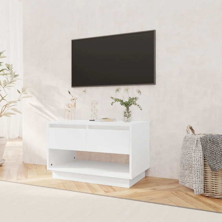 Tv-meubel 70x41x44 cm spaanplaat hoogglans wit MeubelReus