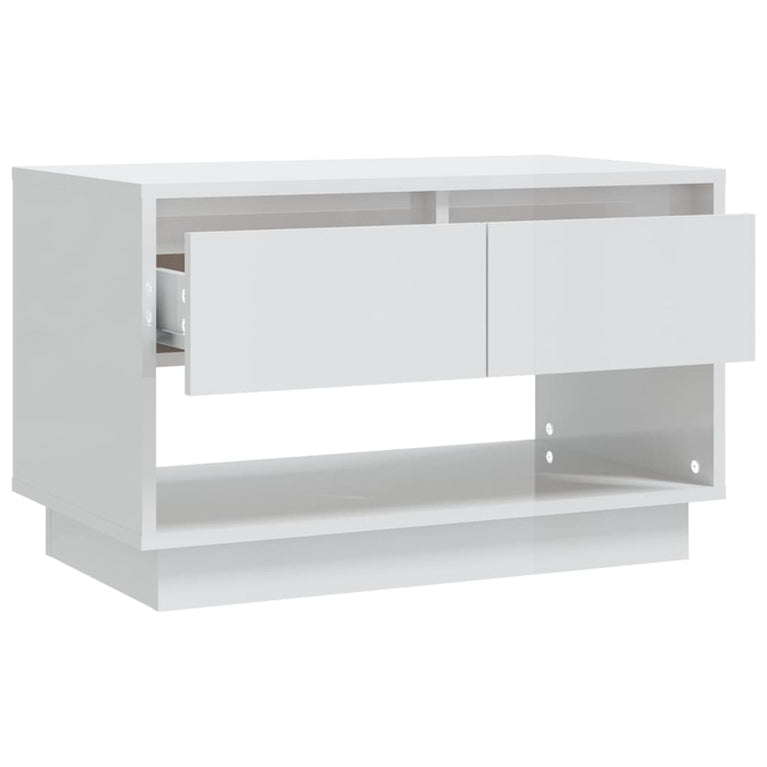 Tv-meubel 70x41x44 cm spaanplaat hoogglans wit MeubelReus