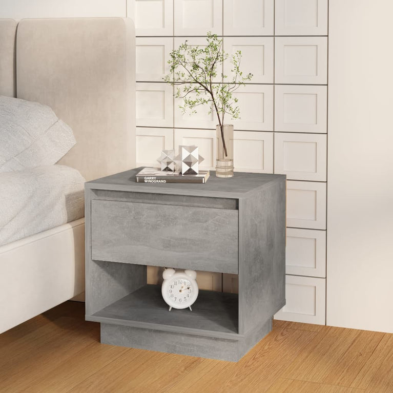 Nachtkastjes 2 st 45x34x44 cm spaanplaat betongrijs MeubelReus