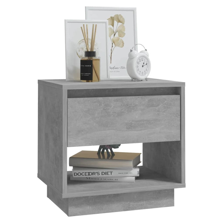 Nachtkastjes 2 st 45x34x44 cm spaanplaat betongrijs MeubelReus