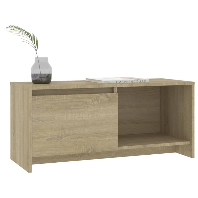 Tv-meubel 90x35x40 cm spaanplaat sonoma eikenkleurig MeubelReus