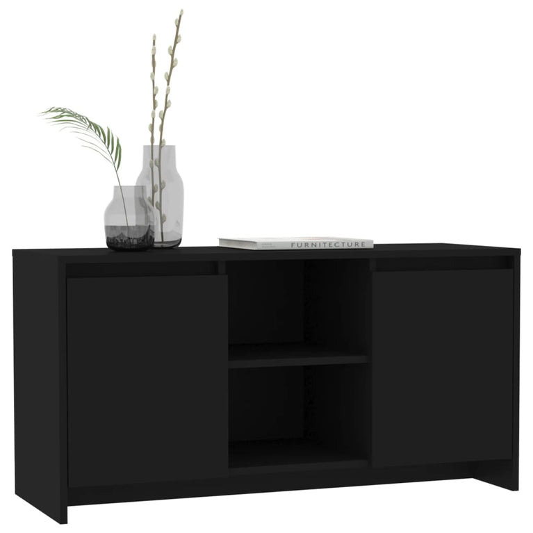Tv-meubel 102x37,5x52,5 cm spaanplaat zwart MeubelReus