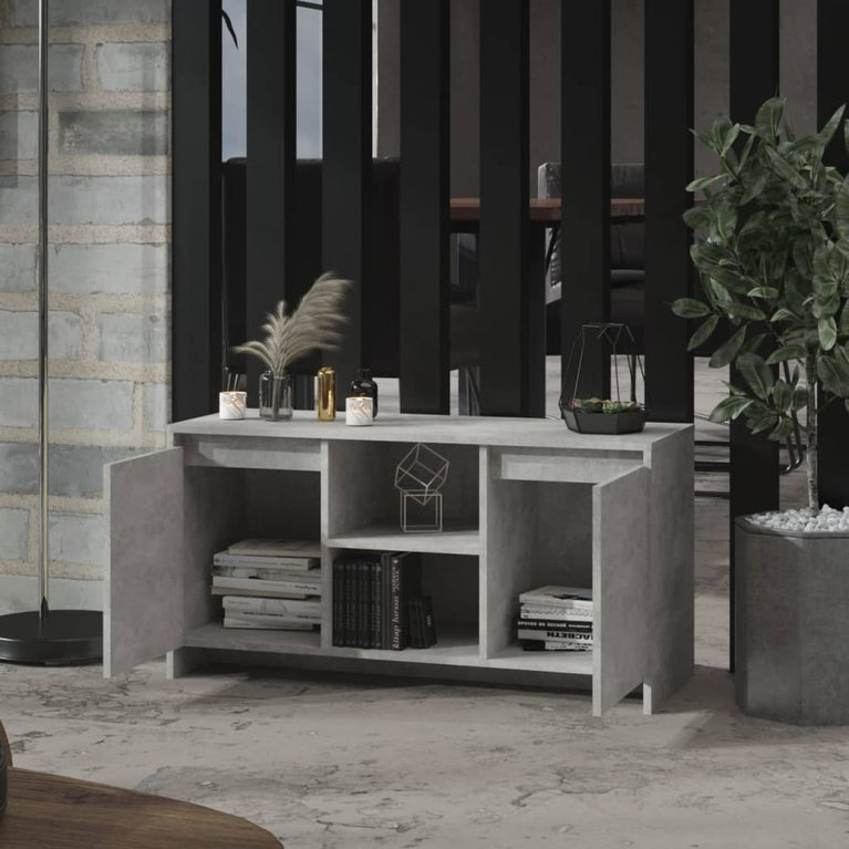 Tv-meubel 102x37,5x52,5 cm spaanplaat betongrijs MeubelReus