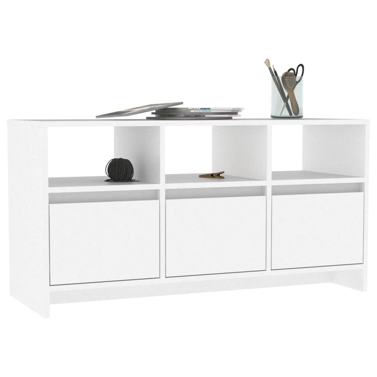 Tv-meubel 102x37,5x52,5 cm spaanplaat wit MeubelReus