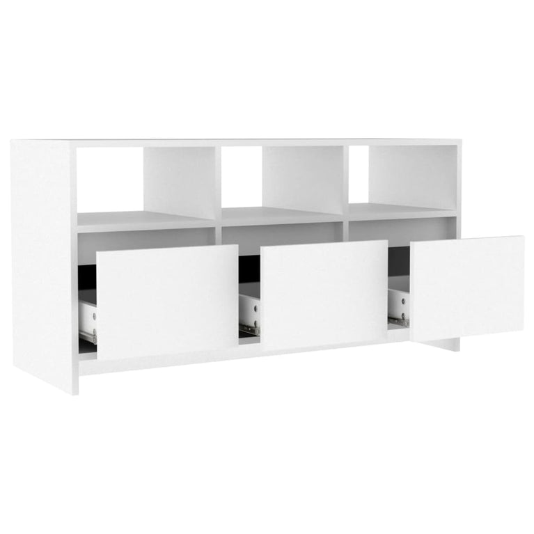 Tv-meubel 102x37,5x52,5 cm spaanplaat wit MeubelReus