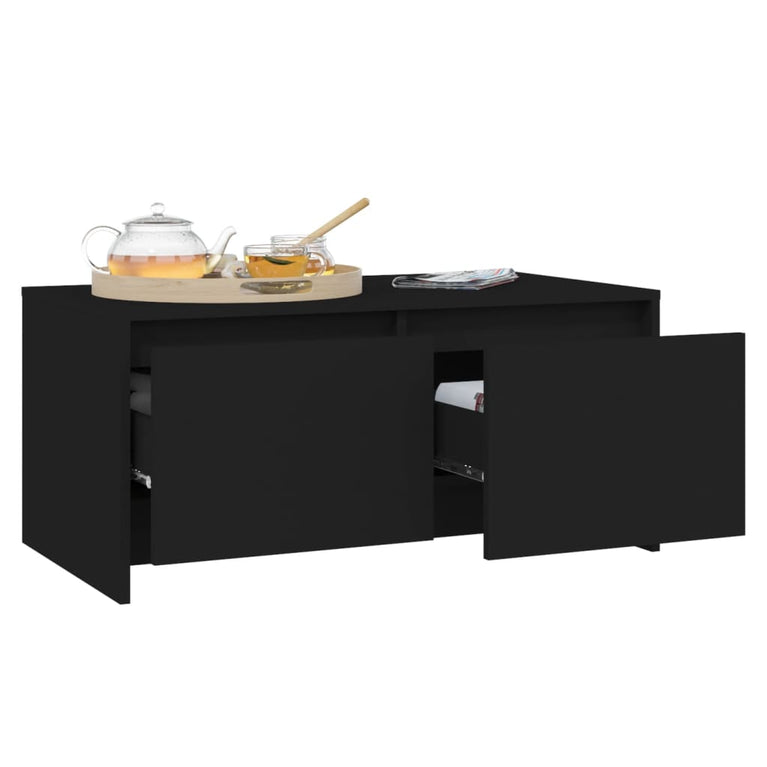 Salontafel 90x50x41,5 cm spaanplaat zwart MeubelReus