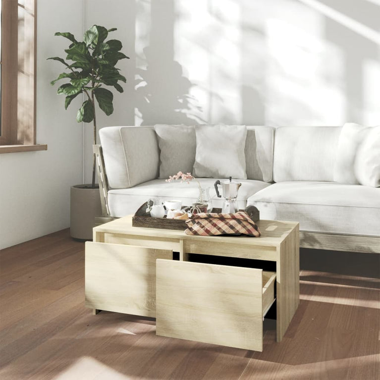 Salontafel 90x50x41,5 cm spaanplaat sonoma eikenkleurig MeubelReus
