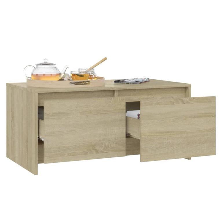 Salontafel 90x50x41,5 cm spaanplaat sonoma eikenkleurig MeubelReus