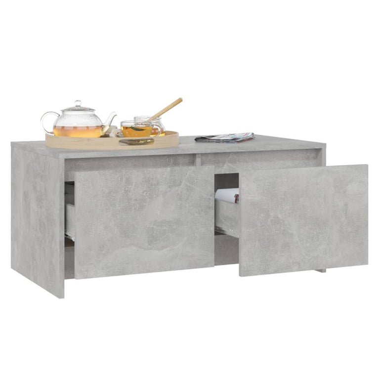 Salontafel 90x50x41,5 cm spaanplaat betongrijs MeubelReus