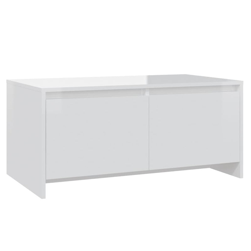 Salontafel 90x50x41,5 cm spaanplaat hoogglans wit MeubelReus