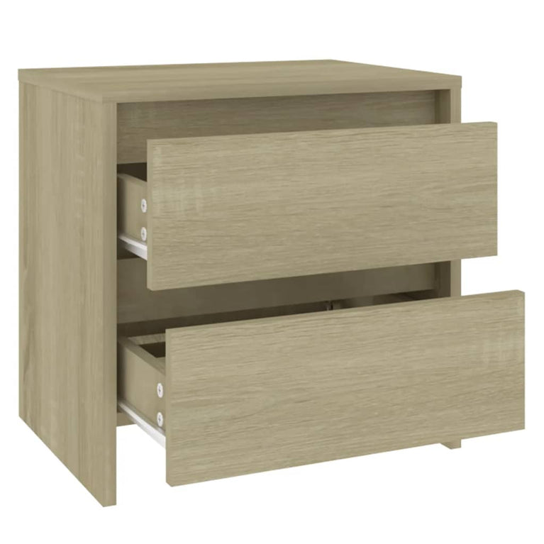 Nachtkastjes 2 st 45x34,5x44,5 xm spaanplaat sonoma eikenkleur MeubelReus