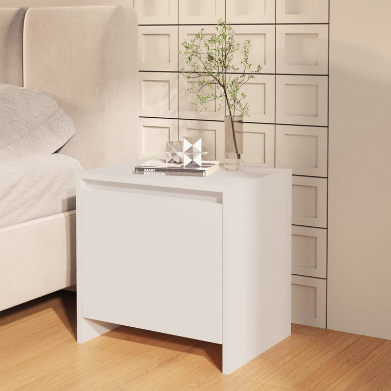 Nachtkastjes 2 st 45x34x44,5 cm spaanplaat wit MeubelReus